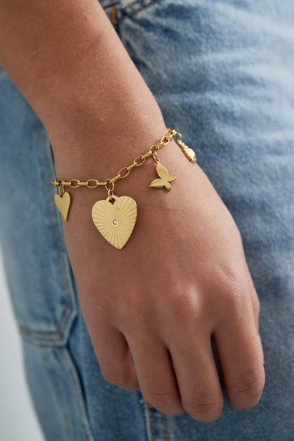 Stainless steel bedelarmbandje love’s embrace