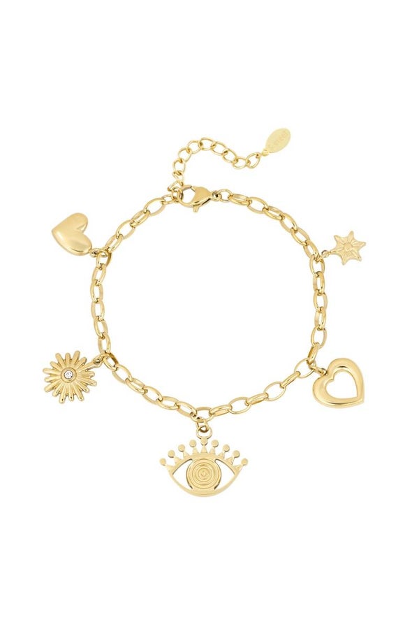 Stainless steel bedelarmbandje Charm Wonderland