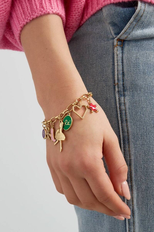 Stainless steel bedelarmbandje Twinkle Charms