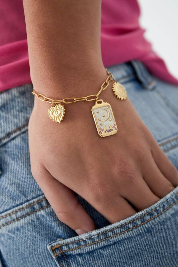 Stainless steel bedelarmbandje magic Moon