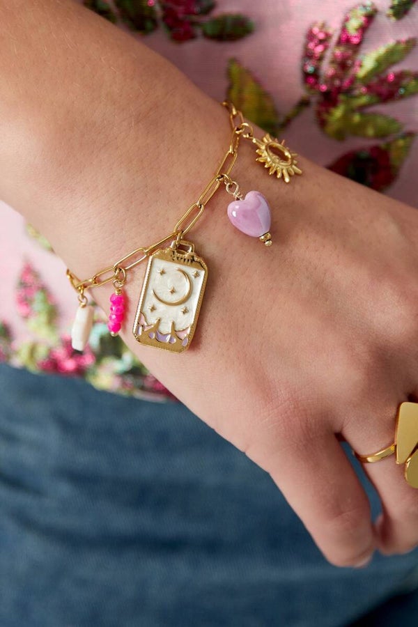 Stainless steel bedelarmbandje Tiny Moon