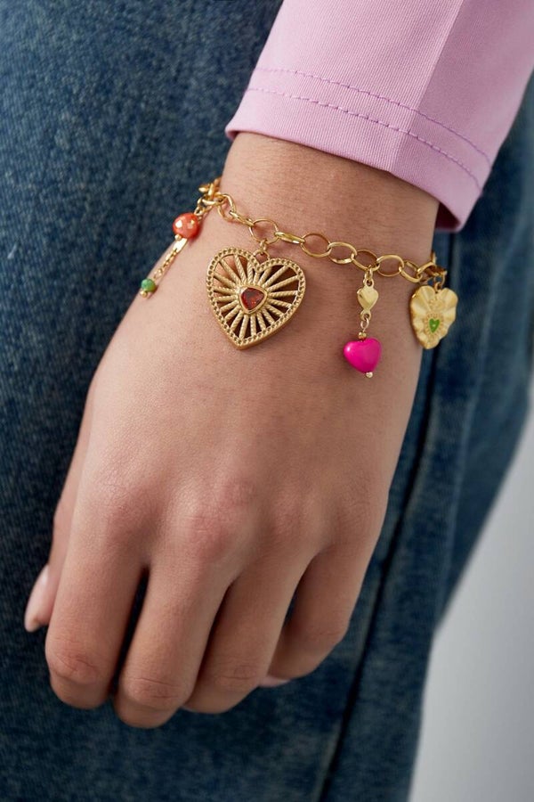 Stainless steel bedelarmbandje Charming  Charms