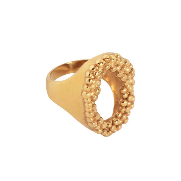 Label Kiki - Organic bubble ring gold