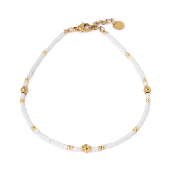 Label Kiki - Sugar white anklet gold