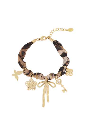 Stainless steel Leopard Trendy armband - goud