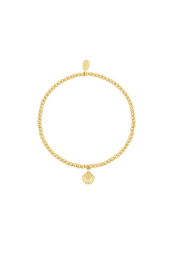 Stainless steel armband kleine schelp - Goud kleur