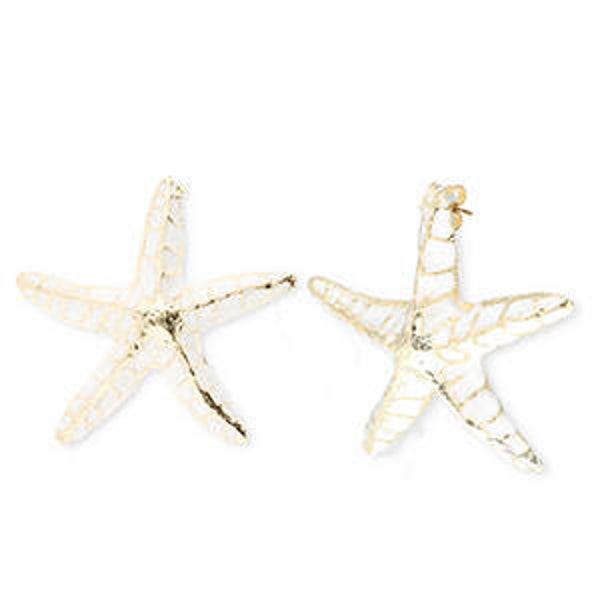 Trendy oorsteker Zeester white