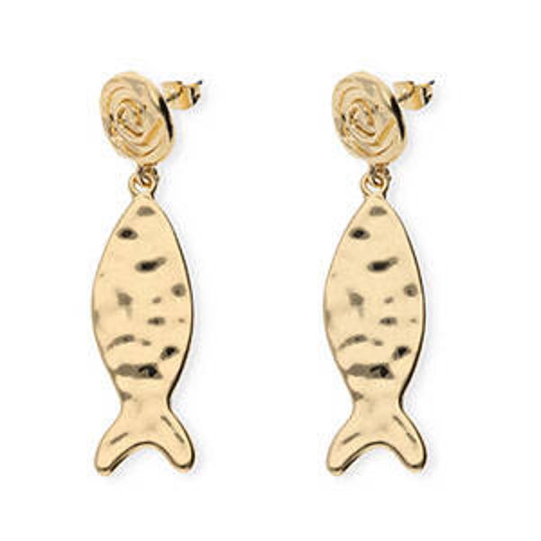 Trendy oorstekers Vis gold
