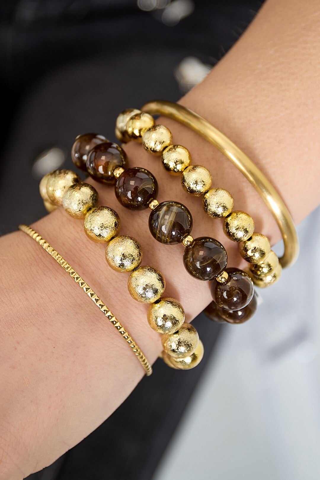 Armbanden met acryl kralen - 4 verschillende kleuren