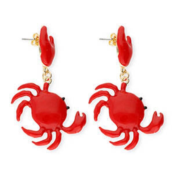 Trendy oorsteker Krab red