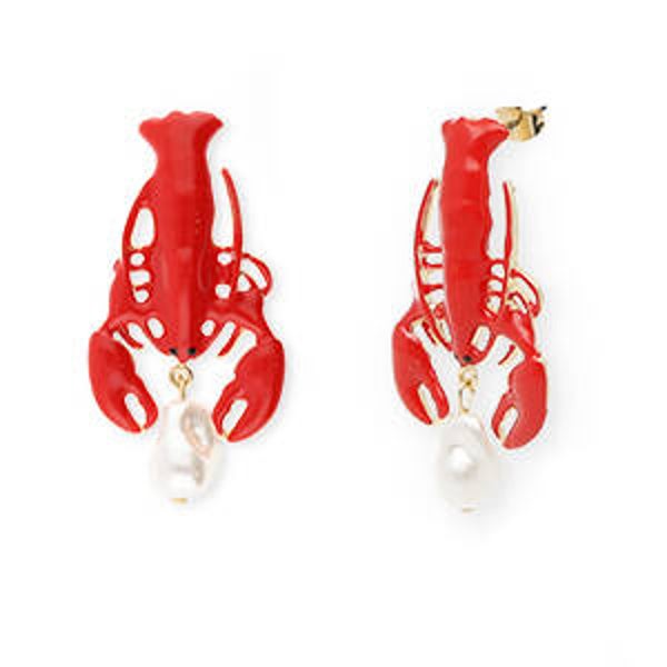 Trendy oorsteker Kreeft red