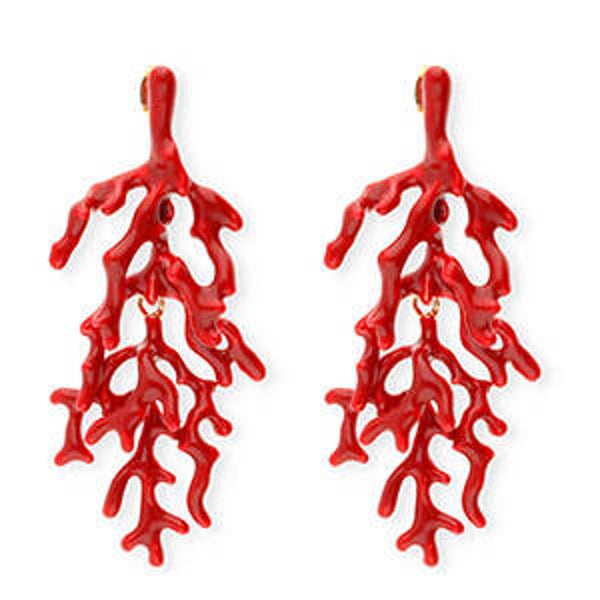 Trendy oorsteker Koraal dark red