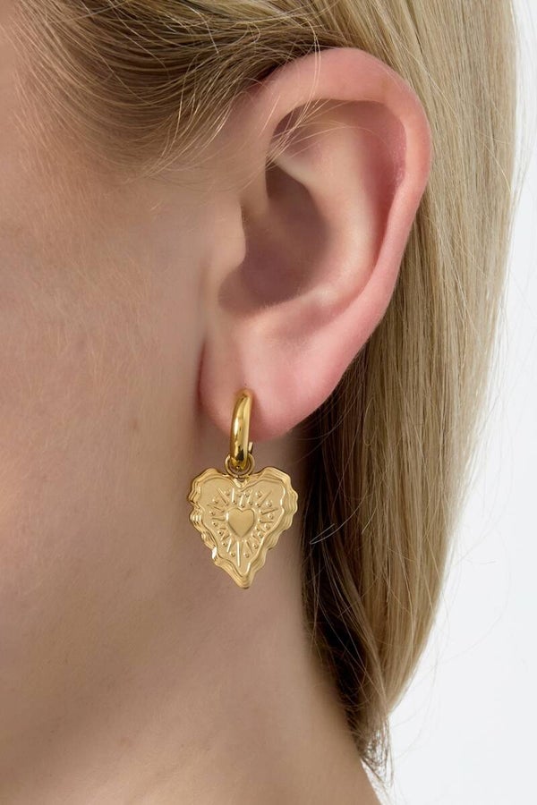 With love always stainless steel oorbellen