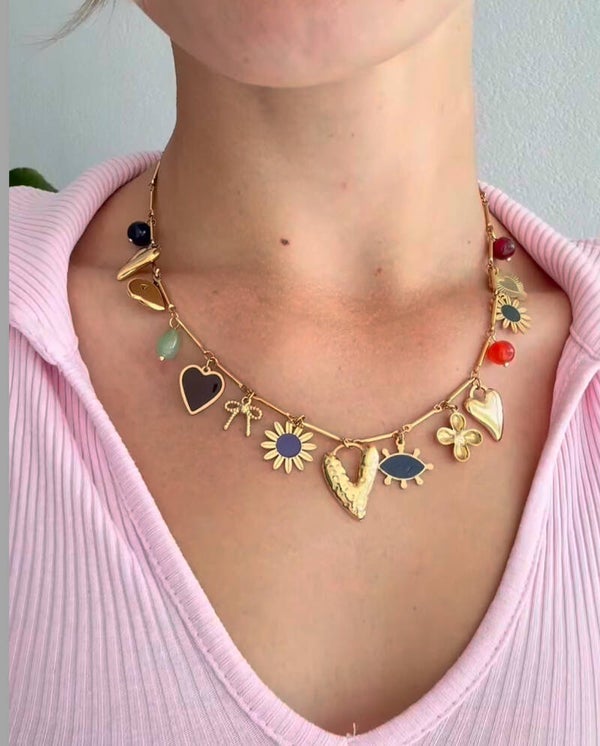 Party bedel ketting stainless steel