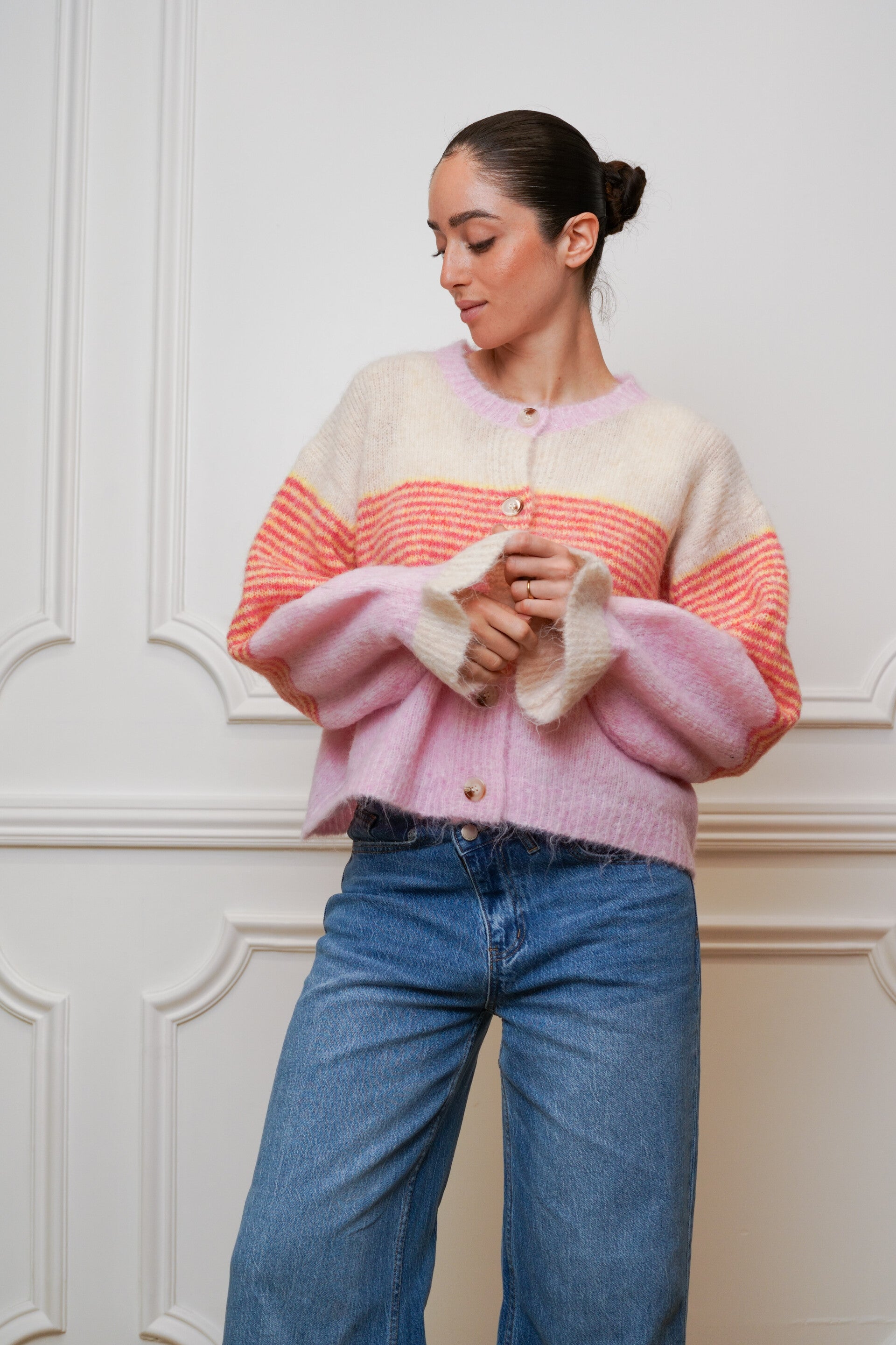 Vest in zachte kleuren