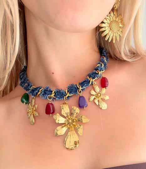 Flora jeans bedel ketting