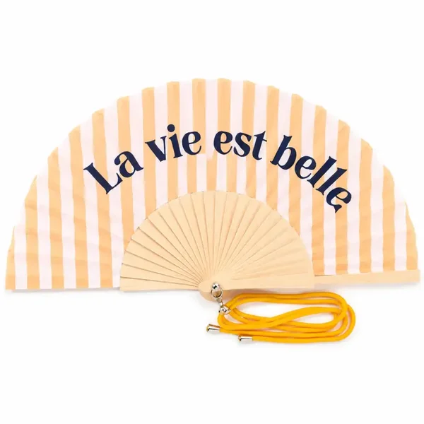 Waaier met leuke opdruk - La vie est belle