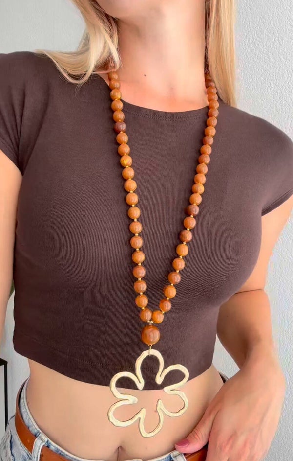 Statement flower Lange ketting