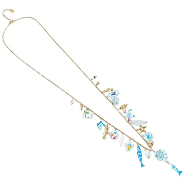 Fishy lange Bedelketting blauw