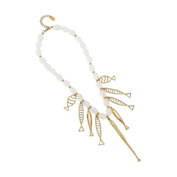 Statement Fishy ketting wit