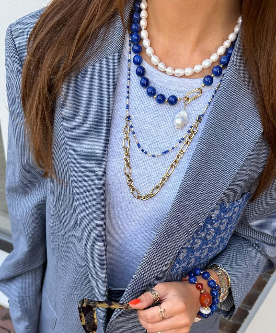 Le Veer - Navy bold Necklace