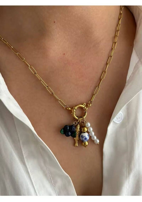 Stainless steel bedelketting inclusief bedels