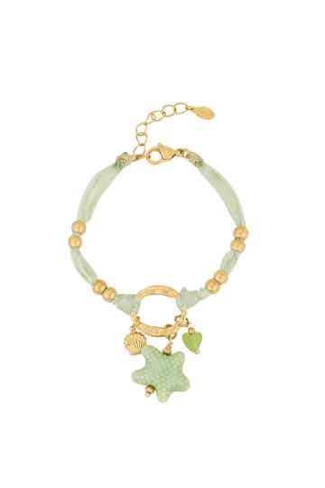 Starry armband - groen & goud kleur