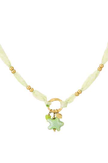 Starry Ketting - groen & goud kleur