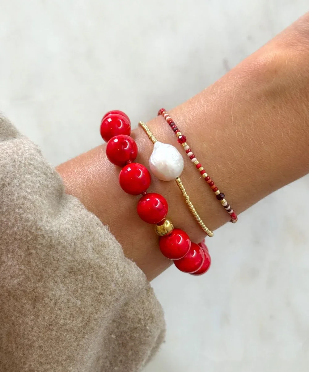 Le Veer - Red bold Bracelet