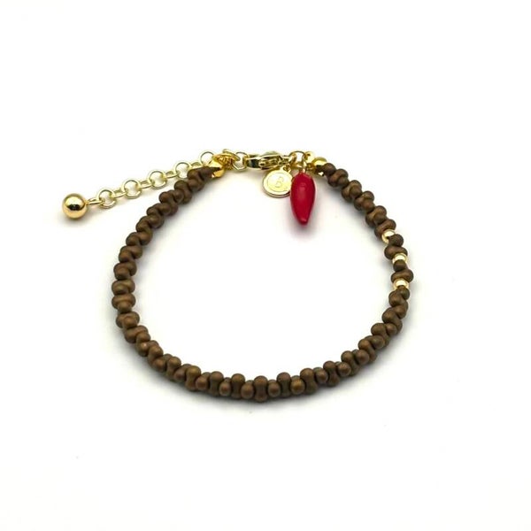 Brien - Armband Golden expresso