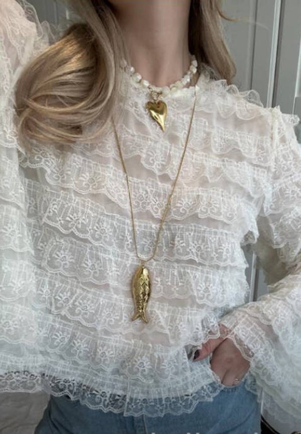 Lace bloese kant one size