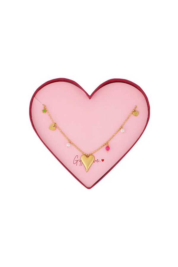 Gift of love Stainless steel Ketting - Goud kleur