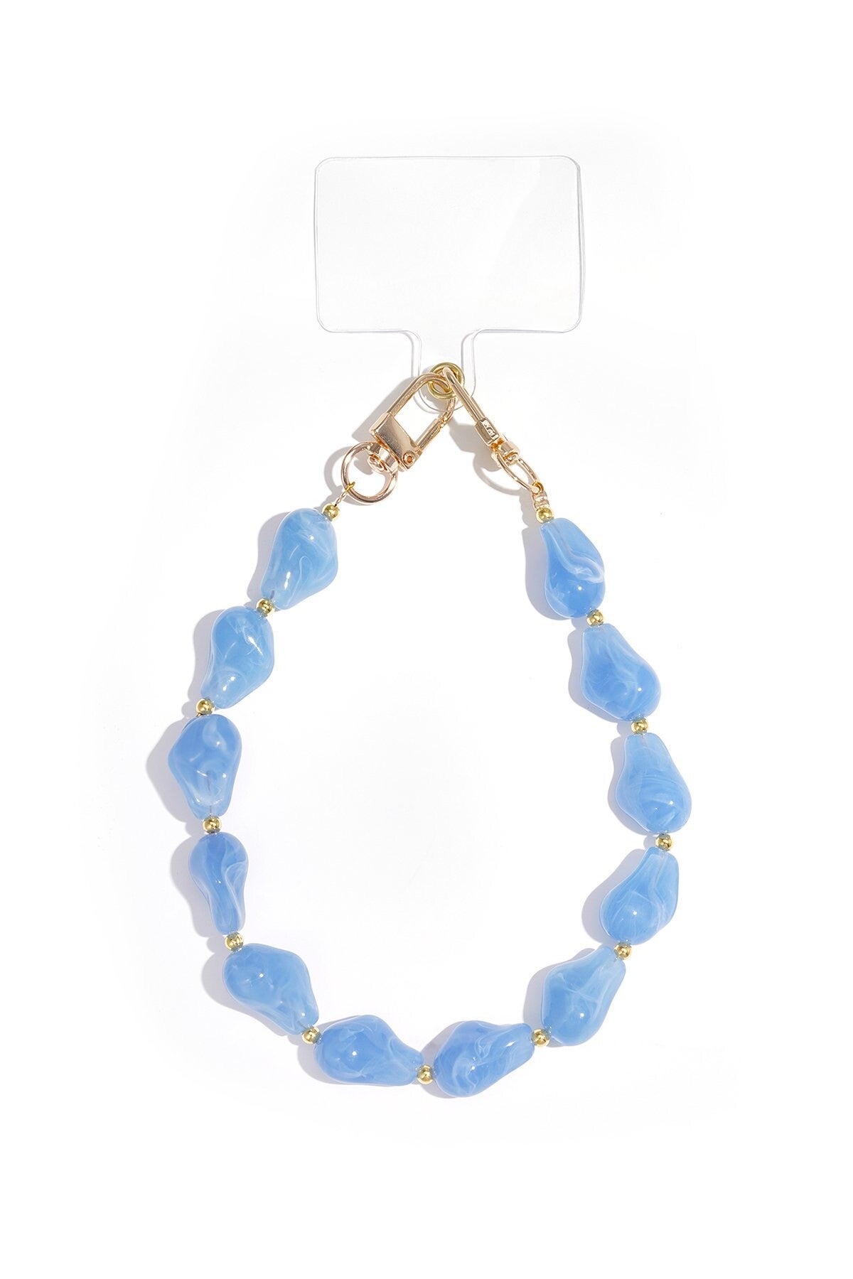 Telefoonkoord met kralen in 3 kleuren