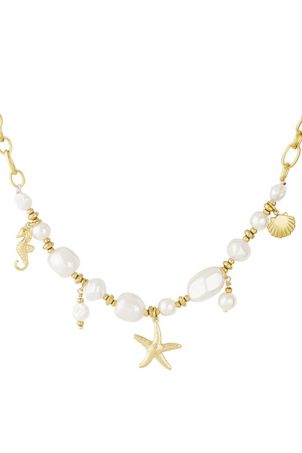 Ocean treasure ketting goud stainless steel