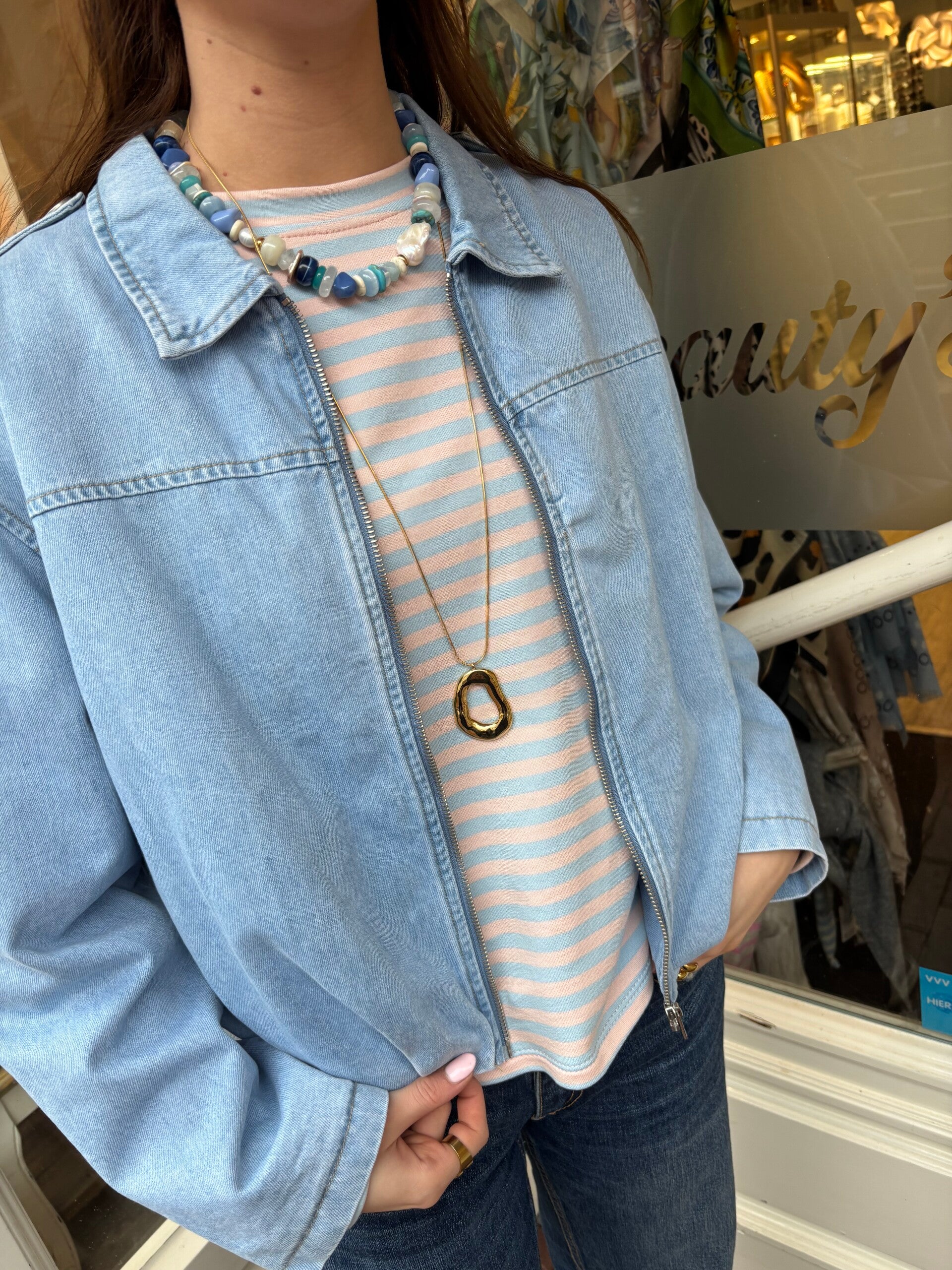 Jeans Bomber jasje in 3 maten