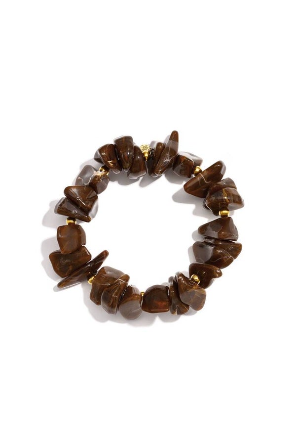 Acryl kralen armband op elastiek in 4 kleuren