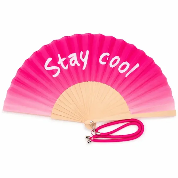 Waaier met leuke opdruk en hengsel - Stay Cool