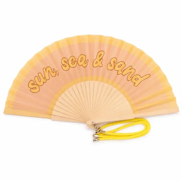 Waaier met leuke opdruk en hengsel - Sun, Sea & Strand