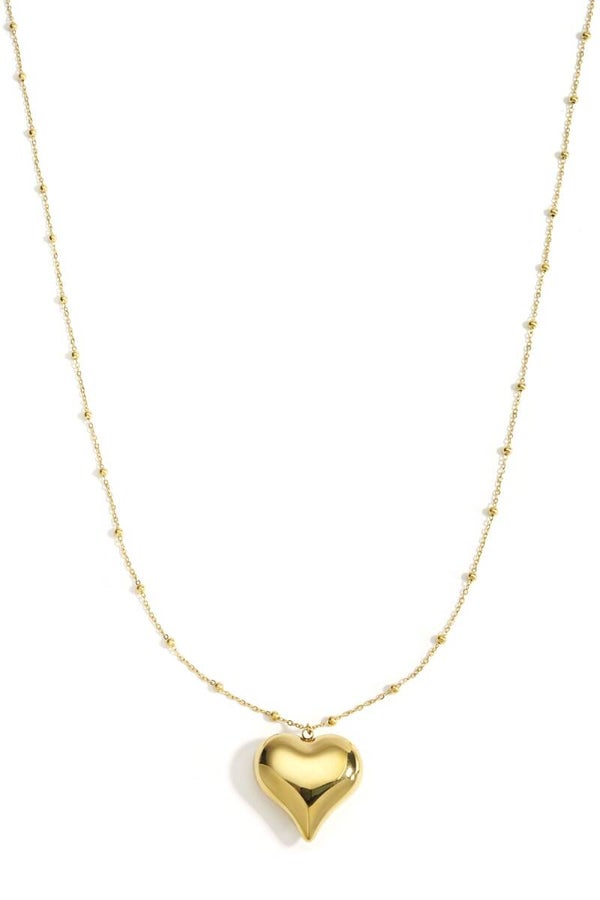 Lange rvs hart ketting