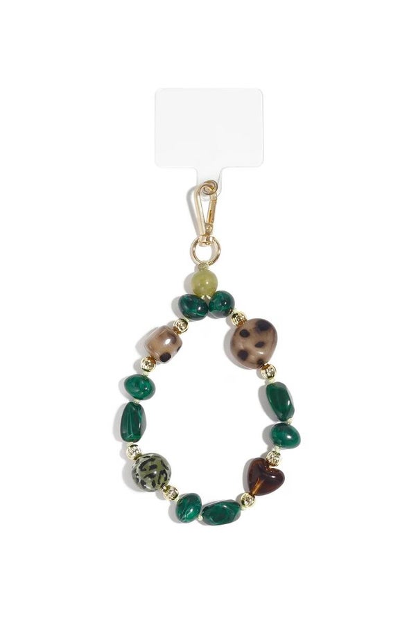 Telefoonketting met acryl groen