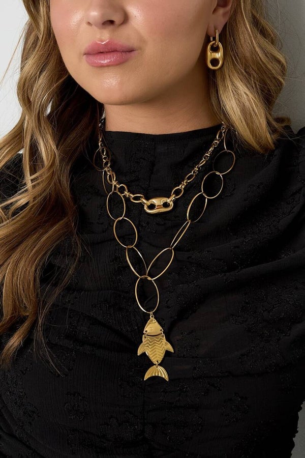 Stainless steel - Ketting Medium met Bedel