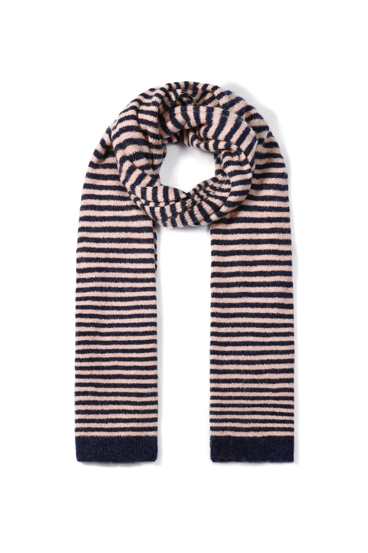 Sjaal met strepen marineblauw