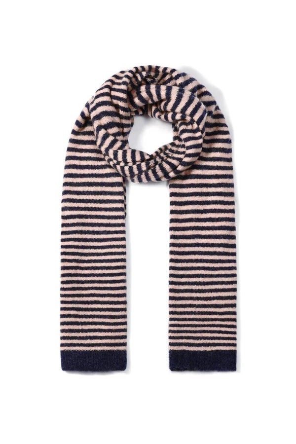 Sjaal met strepen marineblauw