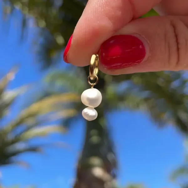 Studio Frenchie - Single Earring - Double Pearl