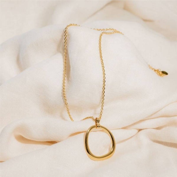 SDP - Sally Chain Calliope gold hoop long Necklace