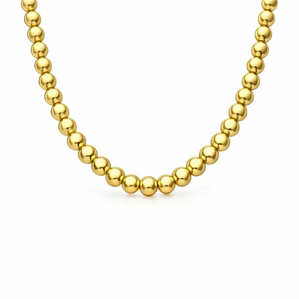 Stainless Steel - Big Beads Ketting