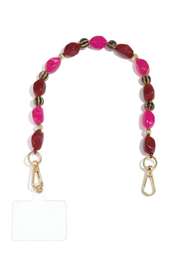 Telefoonketting wijnrood