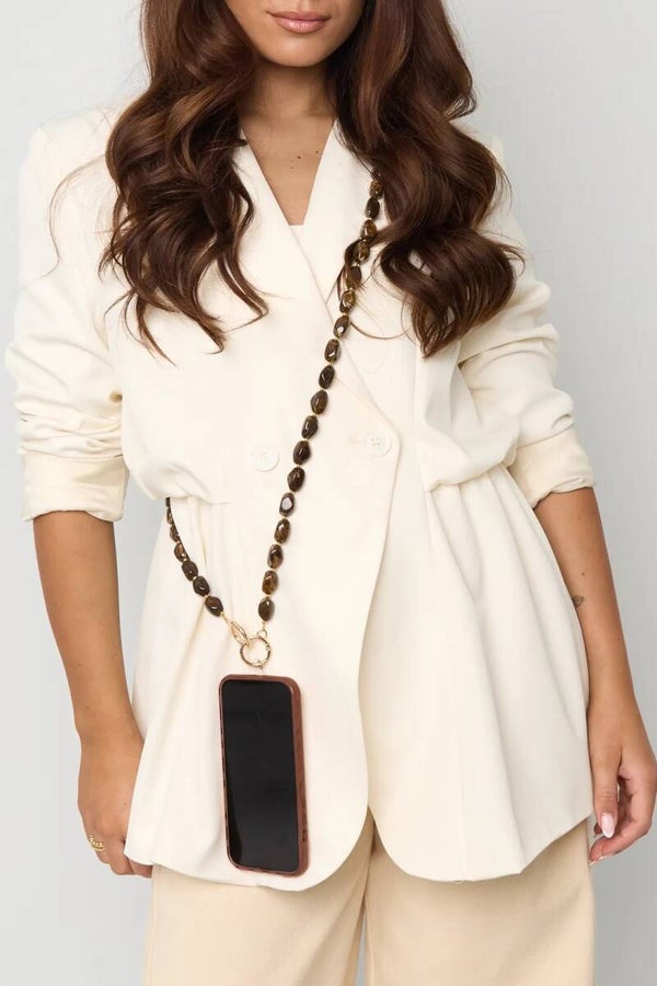 Telefoonketting bruin