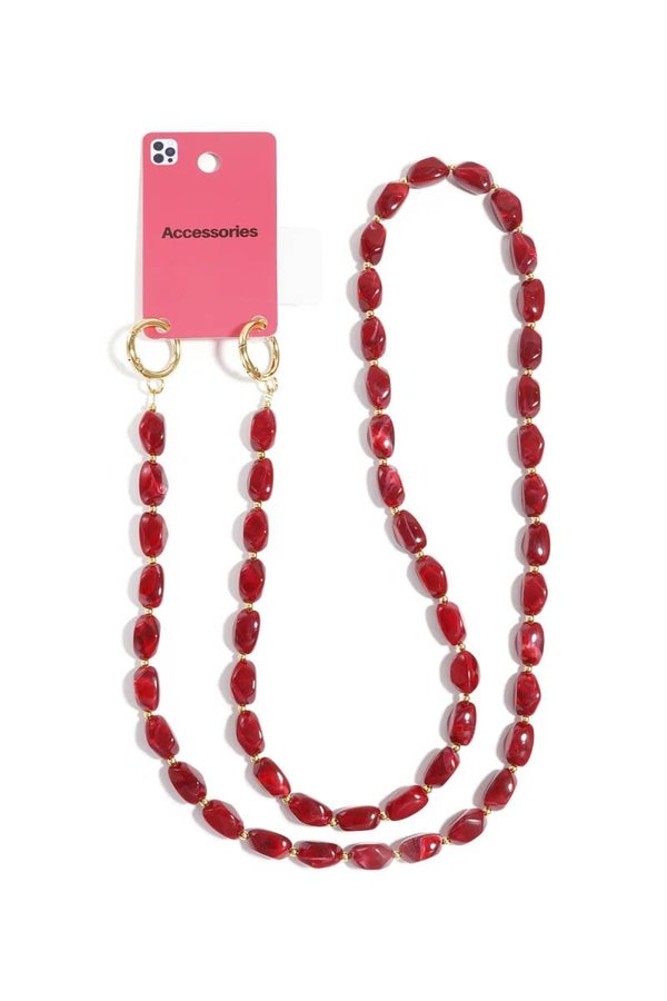 Telefoonketting karmozijnrood