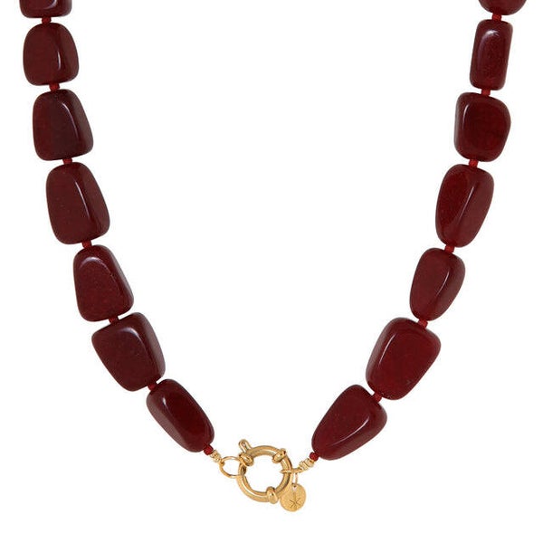 Label Kiki - Burgundy Necklace gold